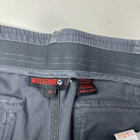 Wolverine Mens 38 Dark Gray Flat‎ Front Relaxed Cargo Cotton Work Outdoor Shorts - Picture 4 of 8